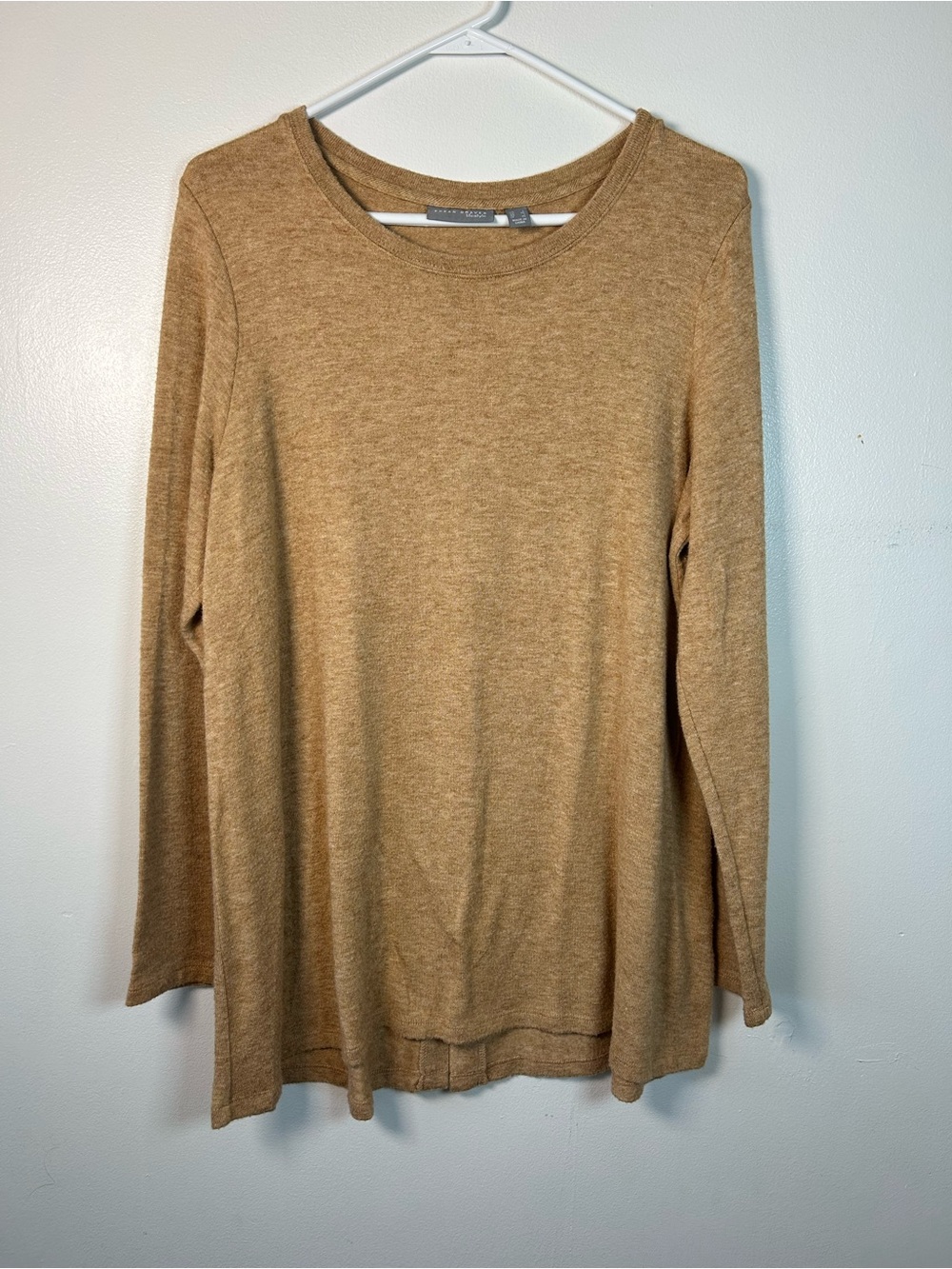Susan Graver Women's Super Soft Crew Neck Sweater Sz L Buttons Boho Hippie Fall